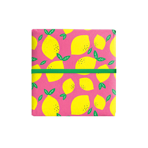핑크 레몬 포장지 (2장)