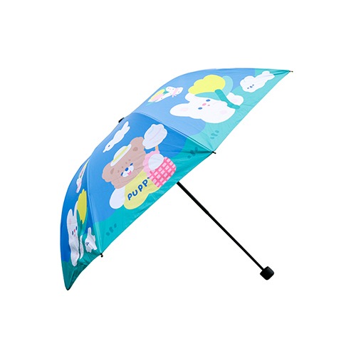 곰돌이 3단 블루 양우산