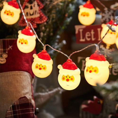 [못난이]크리스마스 호호 산타 LED 조명 가랜드